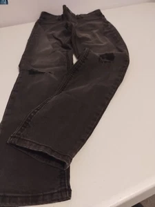 Wonder Nation Girls Black Jeggings size7/8 Distressed Stretch Dark Wash Pull-on - Picture 1 of 7
