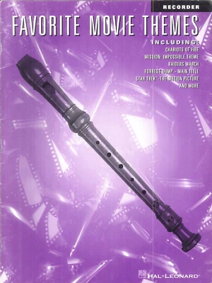 Favorite Movie Themes Recorder Hal Leonard Jurassic Park Star Trek Apollo 13 - Image 1 of 4
