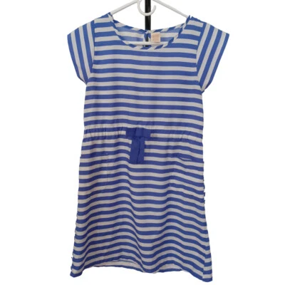 Faded Glory dress girls XL (14-16) short sleeve elastic waist blue/white stripes - Image 1 of 4