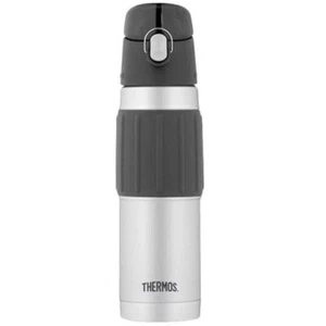 THERMOS S/S Vacuum Insulated 18 oz 530 ml Leak-Proof Drink Bottle Matte Steel! - Picture 1 of 8