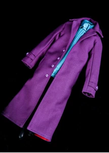 1/6 Purple Coat for 12" Joker Heath Ledger Batman Action Figure Body no T-shirt - Picture 1 of 4