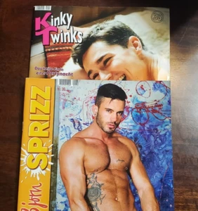 Lot Of Two Gay Interest German Magazines Kinky Twinks Kristen Bjorn Sprizz - Picture 1 of 1
