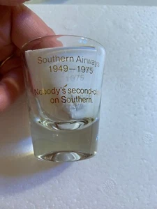 Vintage 1975 Southern Airways Airline Schnapsglas alt Werbung Promo 26. Jahr - Bild 1 von 6