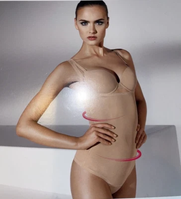 Wolford Tulle Forming String Body Size: 44 US 14 Color Nude  79042 - 29 - Image 1 of 3