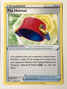 Pot Helmet 146/172 Uncommon Brilliant Stars Pokemon NM/M Pack Fresh  - Picture 1 of 4
