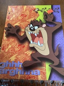 Looney Tunes Tasmanian Devil Portfolio Folder Vintage 1995 Stuart Hall Taz Devil - Picture 1 of 4