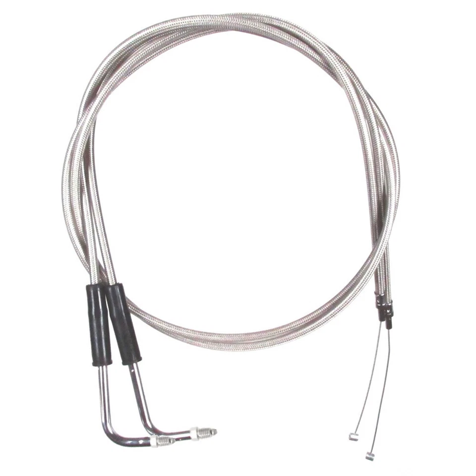 Juego de cables de acelerador trenzados de acero inoxidable 1990-1995 Harley-Davidson Sportster XLH883D Foto 1 de 1