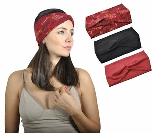 Special Design Headbands for Women - Turban Knotted Hair band - Set of 3 (Red... - Picture 1 of 9