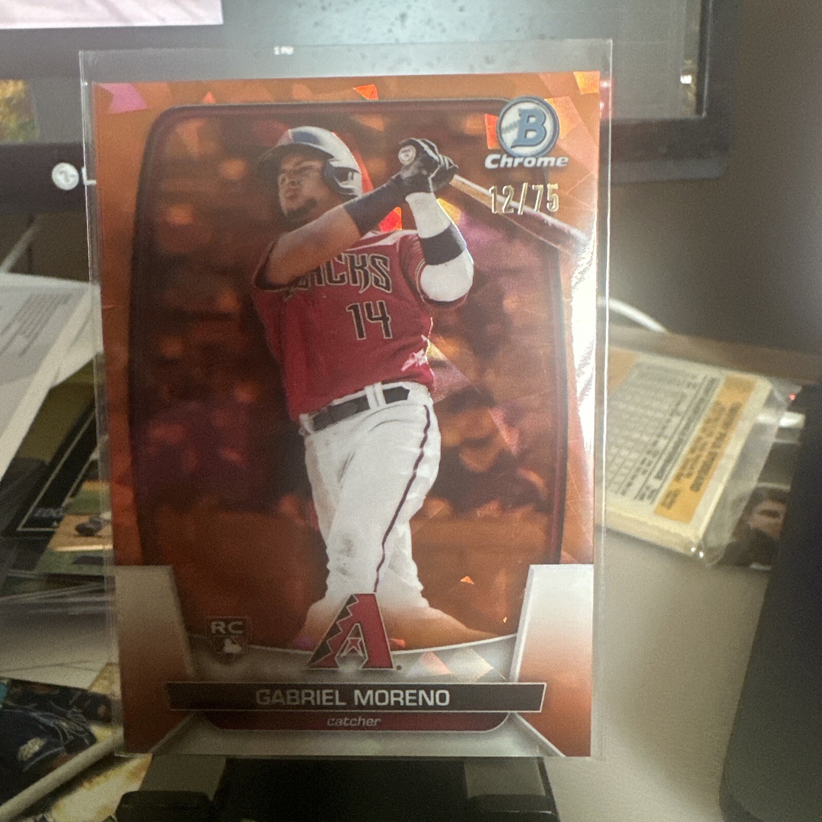 Gabriel Moreno RC 2023 Bowman Chrome Sapphire Orange /75 Diamondbacks #59
