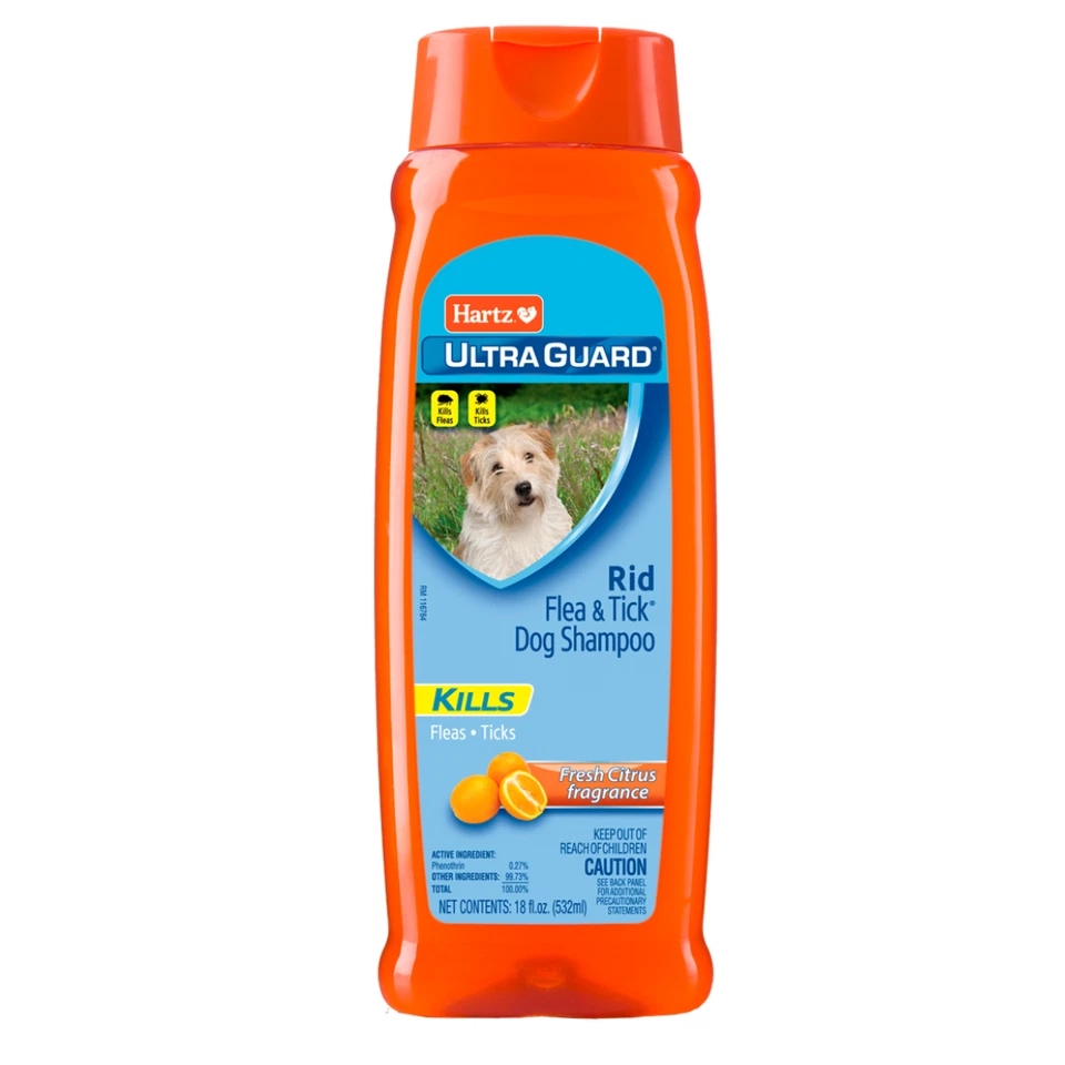 Hartz 3270002299 UltraGuard Rid Flea & Tick Shampoo, Citrus Scent, 18 oz.  - Image 1 of 1