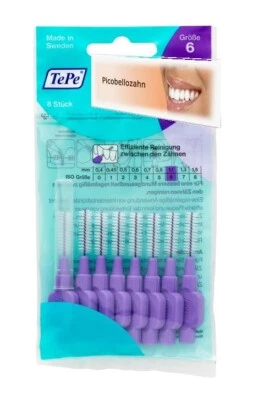 TePe Zwischenraumbürsten lila - 1,1 mm - 8 Stück - Bild 1 von 4
