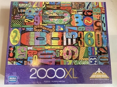 VINTAGE NUMBERS 2000 piece puzzle MEGA  Factory sealed NIB - Image 1 of 2