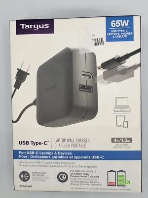 Targus 65W USB Type-C Laptop Wall Charger - Image 1 of 4