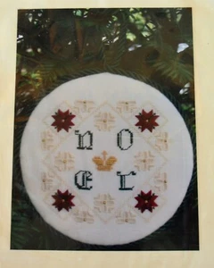 Samplar Workes THE GIFT Whitework Needlework Ornament Pattern NOEL Poinsettia - Picture 1 of 6