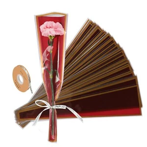 50PCS Flower Bags for Bouquets Plastic Rose Florist Bouquet Packaging Bags Cl... - Picture 1 of 7