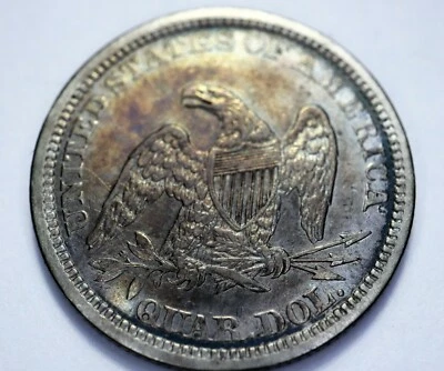 1861 LIBERTY SEATED 25C BEAUTIFUL TONING - Image 1 of 4