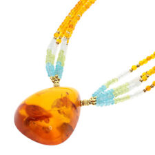 Amber Amber Necklace K18 Yellow Gold  15.7g