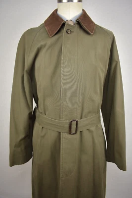Jos. A. Trench coat Bank verde sólido 100% algodão cinco botões com cinto tamanho: 40R - Imagem 1 de 4