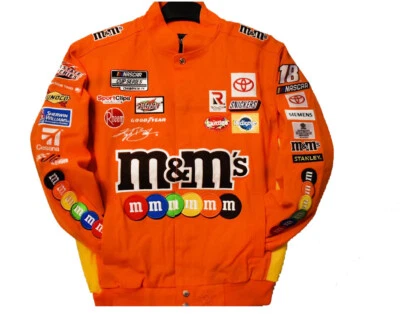   Auténtica Chaqueta de Algodón Uniforme Naranja a Presión Kyle Busch JH Design M&M's  Foto 1 de 4