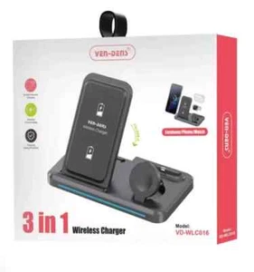 3in1 Wireless Charger Dock Charging Stand For Apple Watch iPhone 11 13 14 15 16 - Picture 1 of 2
