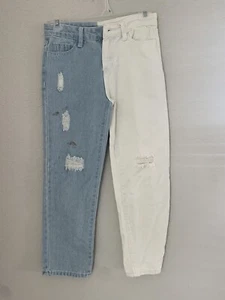 Shein Denim Jeans Youth Size 10-Y Light Blue/White - Picture 1 of 5