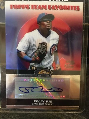 2008 Topps Finest Felix Pie Auto 87/100 Chicago Cubs - Image 1 of 3