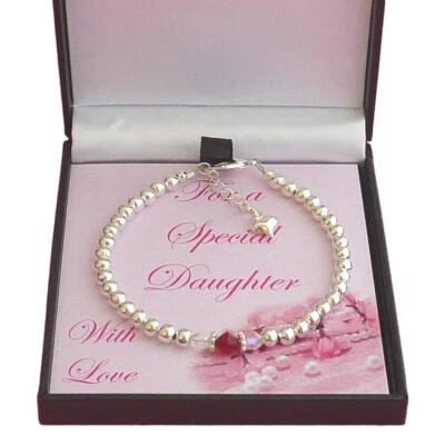 Armband mit Geburtsstein auf Karte Halterung für Spezial Tochter, Mama, Tante - Bild 1 von 4