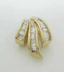 HERMOSO COLGANTE DESLIZABLE DAMAS ORO AMARILLO 14K DIAMANTE NATURAL 3/4" 2.6G - Imagen 1 de 8
