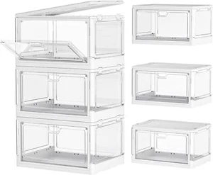 Transparent Storage Box with Lid 3 Pcs Set Plastic Multifunctional Organizer - Picture 1 of 8