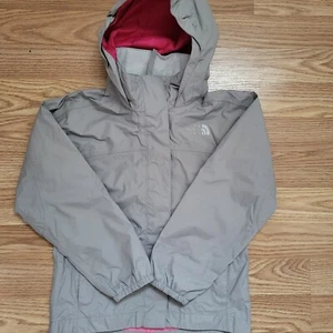 The North Face Girl's HyVent Pink Hooded Nylon Jacket Windbreaker 5t - Picture 1 of 4