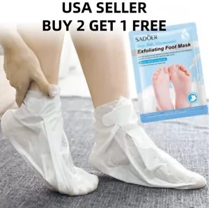 Goat Milk Exfoliating Foot Peel Mask Baby Soft Feet Remove Dead Skin Calluses - Picture 1 of 9
