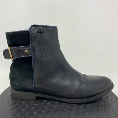 Botas Chelsea Lacoste Rosemont para mujer talla 8 zapatos cuero negro  Foto 1 de 4