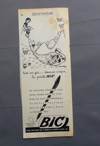 PUB PUBLICITE ANCIENNE ADVERT CLIPPING 150517 / STYLO BIC MER OU MONTAGNE - Picture 1 of 1