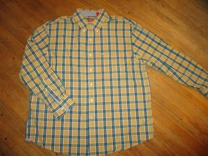 CAMISA IZOD A CUADROS ABOTONADA Amarillo Verde Azul Para Hombre XL - Imagen 1 de 4