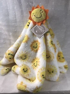 Baby Thro NWT Susie Sun Sunshine Large Security Blanket Super Soft White Yellow - Imagen 1 de 10