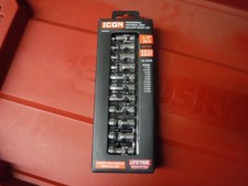 ICON S1UM11 PROFESSIONAL UNIVERSAL JOINT SHALLOW SOCKET SET 1/4" 11PC SHIP
