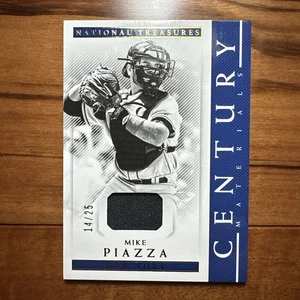 2018 Panini National Treasures Century Materials Prime /25 Mike Piazza HOF - Picture 1 of 3