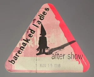 Unbenutzter Barenaked Ladies After Show Backstage Pass Aufkleber Orlando, FL 15.11.1998 - Bild 1 von 2
