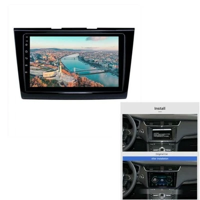 Radio GPS pantalla vertical Android 9 para Ford Taurus 2010-2018 con aire acondicionado automático 13,6" Foto 1 de 4