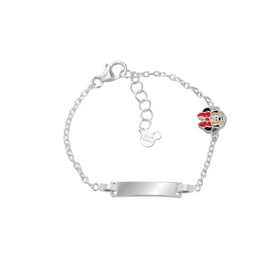 Bracciale Con Targa Bambino Argento 925 Gioiello Disney Minnie Mouse trendy cod. - Immagine 1 di 2