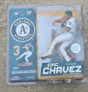 Camiseta Mcfarlane MLB 17 Eric Chavez Oakland Athletics A's TRU Exclusiva Blanca Vr - Imagen 1 de 8