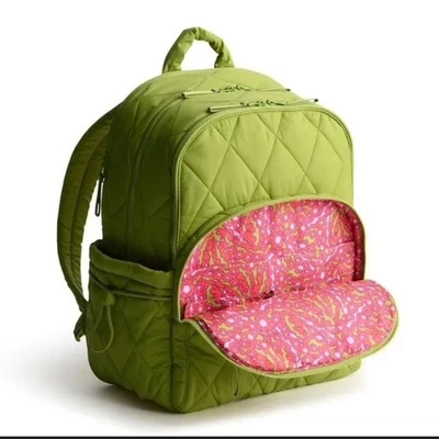 Vera Bradley Acolchado Pequeño Bancroft Dorado Oliva Verde Lima Estilo Hinchado Foto 1 de 4