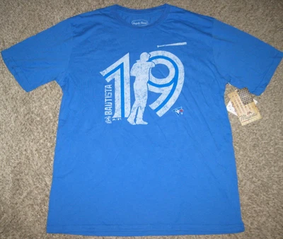Jose Bautista Toronto Blue Jays Men's Medium BAT FLIP Majestic Threads T-shirt - Image 1 of 4