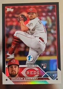 2023 Topps Serie 1 1a Edizione Graham Ashcraft RC #214 Black Foil /25 - Foto 1 di 2
