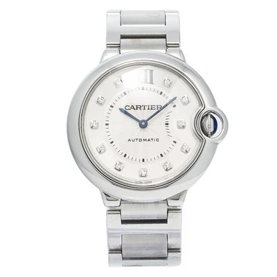 Cartier Ballon Bleu 3284 WE902075 SS Silver Dial Factory Diamond Lady Watch 38mm - Image 1 of 4