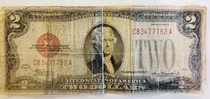 1928 D $2 dollar Bill Fancy Serial Number Trinary Triple Sevens Red Seal - Picture 1 of 9