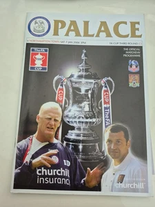 2005/06 Crystal Palace V Northampton Town FA Cup 3rd Round 07-01-06 + Teamsheet - Picture 1 of 3
