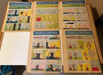 Peanuts Sunday Pages- 5 PIECE LOT by Charles Schulz from NY DAILY NEWS 1979 - Imagem 1 de 4
