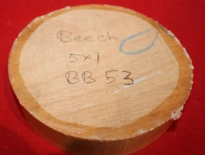 BB53 Beech 5 x 1 blanks wood turning bowl blank woodturning   - Picture 1 of 2
