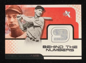 2001 Fleer E-X Boston Red Sox Ted Williams Behind The Numbers Game Jersey